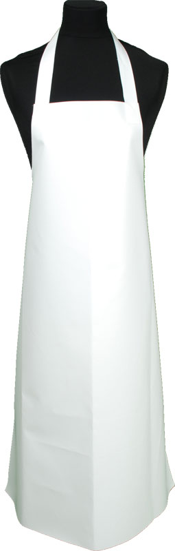 PVC schort van Bisonyl wit waterafstotend