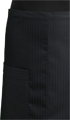 Detail foto van Sloof met 1 loopsplit en 1 zak opgestikt - Zwart satijn