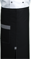 Detail foto van Zwarte sloof met loopsplit en gekleurde zak - Grijs