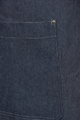 Detail foto van Een loopsplitsloof met een overlappende split. De zak is dubbel opgestikt en in 2e gedeeld. Voorzien van rivetten. - Blue zilver