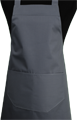 Detail foto van Hobbyschort met zak extra breed en 100 cm lang. Deze schort is ideaal voor zowel de professionele kok als hobby kok. - Antraciet