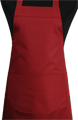 Detail foto van Hobbyschort met zak extra breed en 100 cm lang. Deze schort is ideaal voor zowel de professionele kok als hobby kok. - Bordeaux