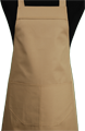 Detail foto van Hobbyschort met zak extra breed en 100 cm lang. Deze schort is ideaal voor zowel de professionele kok als hobby kok. - Camel