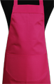 Detail foto van Hobbyschort met zak extra breed en 100 cm lang. Deze schort is ideaal voor zowel de professionele kok als hobby kok. - Fuchsia