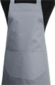 Detail foto van Hobbyschort met zak extra breed en 100 cm lang. Deze schort is ideaal voor zowel de professionele kok als hobby kok. - Grijs