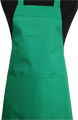 Detail foto van Hobbyschort met zak extra breed en 100 cm lang. Deze schort is ideaal voor zowel de professionele kok als hobby kok. - Lichtgroen