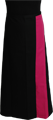Detail foto van Sloof met gekleurde baan van ca. 12cm breed, strikband in zelfde kleur - Fuchsia
