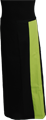 Detail foto van Sloof met gekleurde baan van ca. 12cm breed, strikband in zelfde kleur - Lime
