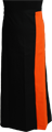 Detail foto van Sloof met gekleurde baan van ca. 12cm breed, strikband in zelfde kleur - Oranje
