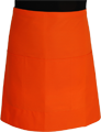 Detail foto van Belgische sloof met zak in 3e gedeeld - oranje
