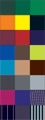 Detail foto van Omslagschort geheel sluitend met twee zakken Garnering in bijpassende strepen - Beschikbare kleuren